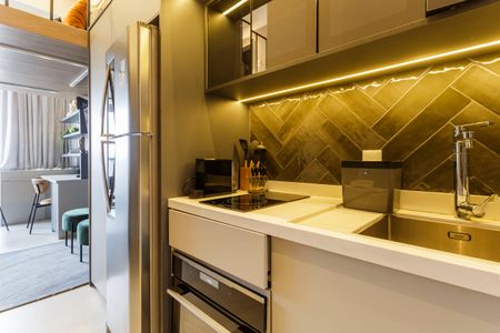 Studio à venda com 27m², 1 quarto e sem vagaCozinha