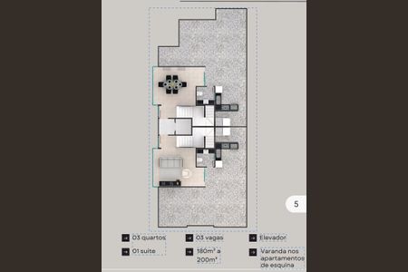 Apartamento à venda com 180m², 3 quartos e 3 vagas