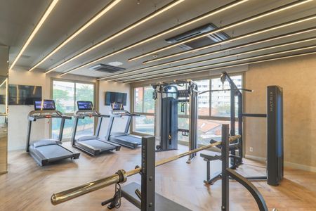 Studio para alugar com 23m², 1 quarto e 1 vaga Studio para alugar com 23m², 1 quarto e 1 vagaÁrea comum - Academia