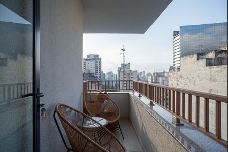 Studio para alugar com 26m², 1 quarto e sem vagaVaranda