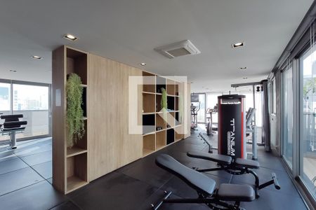 Studio para alugar com 27m², 1 quarto e sem vaga Studio para alugar com 27m², 1 quarto e sem vagaÁrea comum - Academia