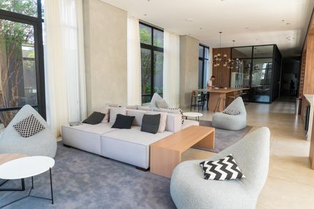 Studio para alugar com 33m², 1 quarto e 1 vaga Studio para alugar com 33m², 1 quarto e 1 vagaHall social