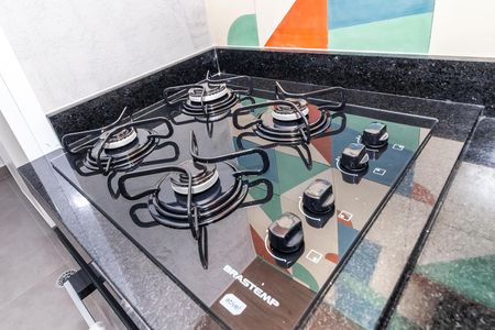 Cozinha de apartamento para alugar com 1 quarto, 42m² em Barra Funda, São Paulo