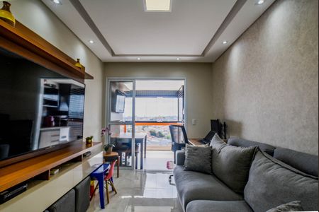 Sala de apartamento à venda com 2 quartos, 70m² em Vila Curuçá, Santo André