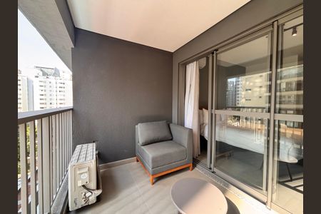 Studio à venda com 26m², 1 quarto e sem vagaVaranda