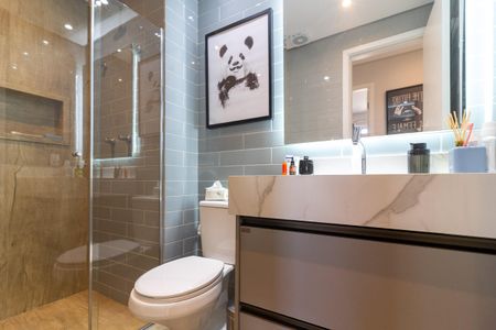 Apartamento à venda com 70m², 2 quartos e 2 vagasBanheiro Social