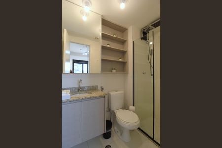 Banheiro da Suíte de kitnet/studio para alugar com 1 quarto, 31m² em Vila Olímpia, São Paulo