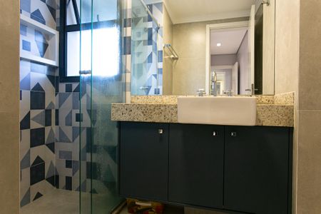 Apartamento à venda com 124m², 3 quartos e 2 vagasBanheiro da Suíte