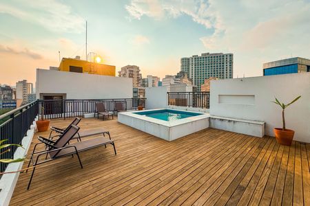 Studio para alugar com 24m², 1 quarto e sem vagaPiscina