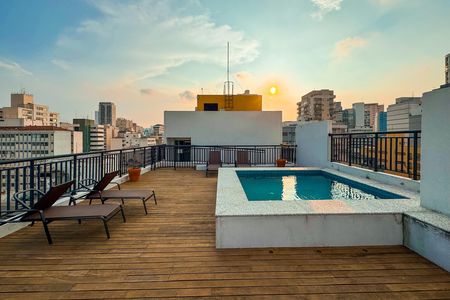 Studio para alugar com 24m², 1 quarto e sem vagaPiscina