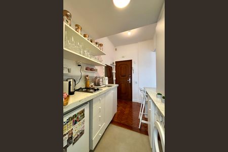 Cozinha  de apartamento à venda com 1 quarto, 27m² em Jardim Botânico, Rio de Janeiro