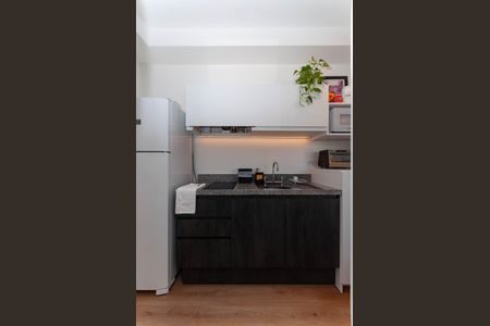 Studio à venda com 28m², 1 quarto e sem vagaCozinha Americana