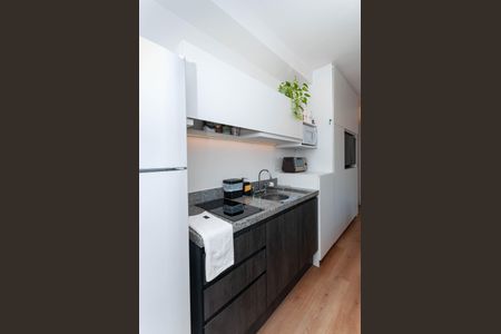 Studio à venda com 28m², 1 quarto e sem vagaCozinha Americana