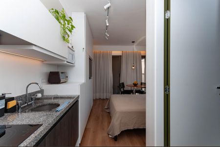 Studio à venda com 28m², 1 quarto e sem vagaCozinha Americana