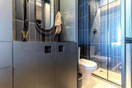 Studio para alugar com 25m², 1 quarto e sem vaga Studio para alugar com 25m², 1 quarto e sem vagaBanheiro