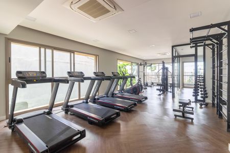 Studio para alugar com 27m², 1 quarto e sem vaga Studio para alugar com 27m², 1 quarto e sem vagaÁrea comum - Academia