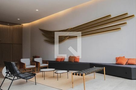 Studio para alugar com 40m², 1 quarto e 1 vaga Studio para alugar com 40m², 1 quarto e 1 vagaÁrea comum - Hall Social