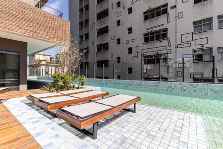 Studio à venda com 24m², 1 quarto e sem vagaPiscina