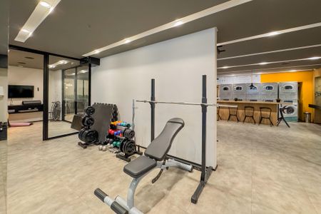 Studio para alugar com 26m², 1 quarto e sem vaga Studio para alugar com 26m², 1 quarto e sem vagaÁrea comum - Academia