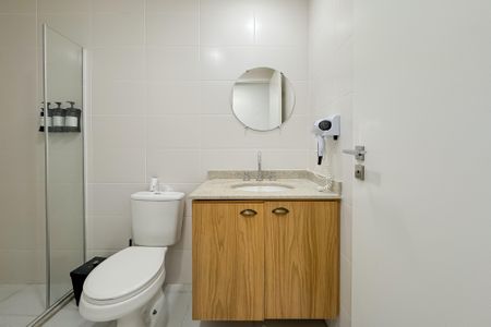 Studio para alugar com 26m², 1 quarto e sem vaga Studio para alugar com 26m², 1 quarto e sem vagaBanheiro