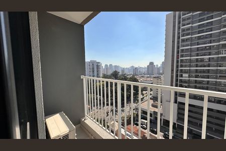 Varanda do Studio de kitnet/studio para alugar com 1 quarto, 27m² em Santo Amaro, São Paulo