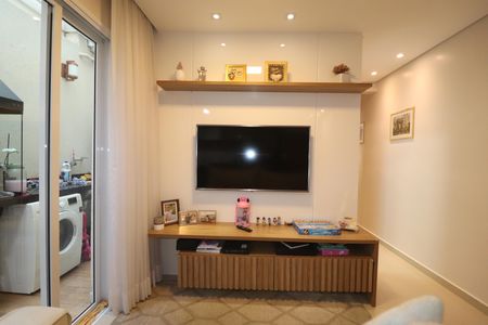 Sala de apartamento à venda com 2 quartos, 68m² em Vila Valparaíso, Santo André
