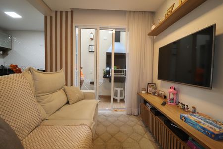 Sala de apartamento à venda com 2 quartos, 68m² em Vila Valparaíso, Santo André