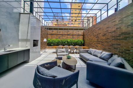 Studio para alugar com 28m², 1 quarto e sem vaga Studio para alugar com 28m², 1 quarto e sem vagaÁrea comum - Churrasqueira