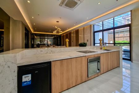 Studio para alugar com 28m², 1 quarto e sem vaga Studio para alugar com 28m², 1 quarto e sem vagaÁrea Comum - Espaço Gourmet