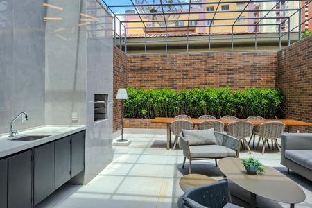Studio para alugar com 28m², 1 quarto e sem vaga Studio para alugar com 28m², 1 quarto e sem vagaÁrea comum - Churrasqueira
