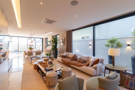 Casa de condomínio à venda com 384m², 4 quartos e 4 vagasSala