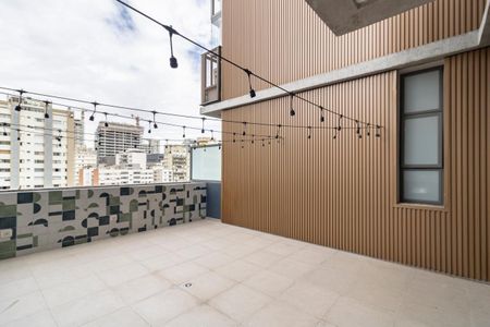 Varanda do Studio de kitnet/studio para alugar com 1 quarto, 53m² em Indianópolis, São Paulo