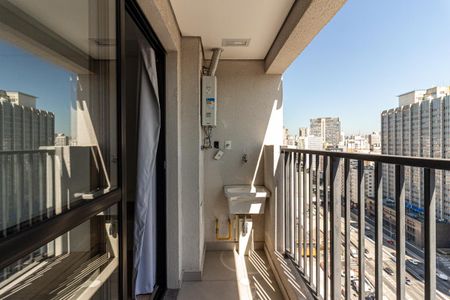 Varanda do Studio de kitnet/studio para alugar com 1 quarto, 25m² em Centro Histórico de São Paulo, São Paulo