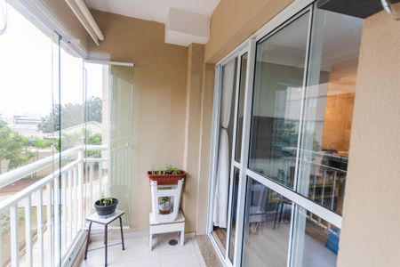 Varanda da Sala de apartamento à venda com 2 quartos, 58m² em Campestre, Santo André