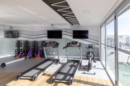 Apartamento para alugar com 28m², 1 quarto e sem vaga Apartamento para alugar com 28m², 1 quarto e sem vagaÁrea comum - Academia