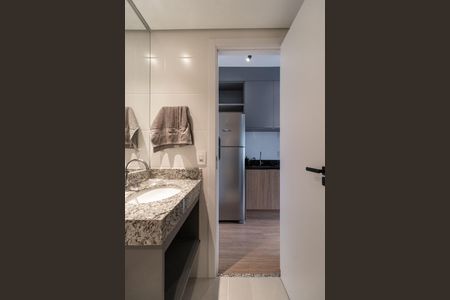 Banheiro de kitnet/studio à venda com 1 quarto, 24m² em Perdizes, São Paulo