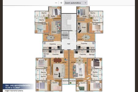 Apartamento à venda com 54m², 2 quartos e 2 vagas