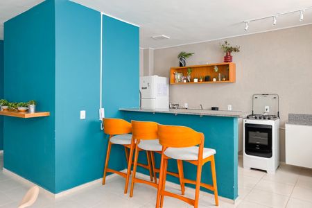Apartamento à venda com 35m², 2 quartos e 1 vaga Apartamento à venda com 35m², 2 quartos e 1 vagaÁrea comum - Salão de festas
