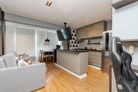 Sala de apartamento à venda com 1 quarto, 43m² em Campo Belo, São Paulo