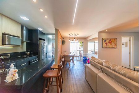 Sala de apartamento à venda com 3 quartos, 86m² em Vila Valparaíso, Santo André