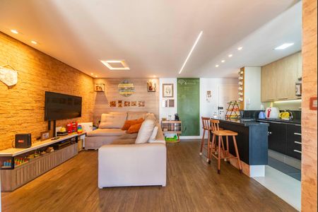 Sala de apartamento à venda com 3 quartos, 86m² em Vila Valparaíso, Santo André