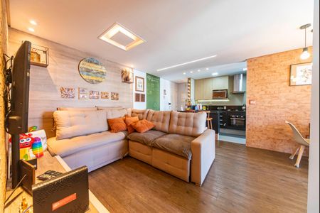 Sala de apartamento à venda com 3 quartos, 86m² em Vila Valparaíso, Santo André