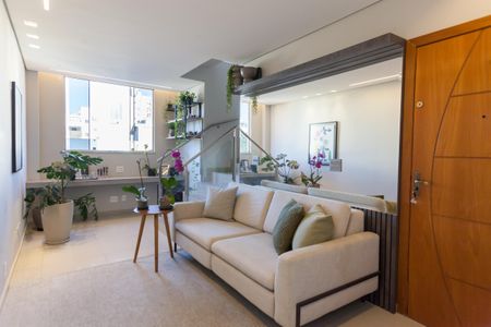 Sala de apartamento à venda com 2 quartos, 130m² em Castelo, Belo Horizonte