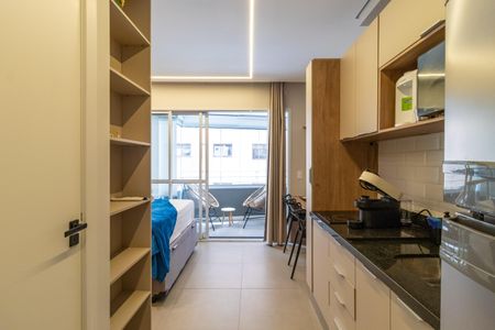 Cozinha de kitnet/studio à venda com 1 quarto, 24m² em Perdizes, São Paulo