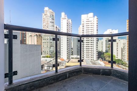 Varanda da Sala/Cozinha de apartamento para alugar com 1 quarto, 44m² em Jardim Paulista, São Paulo