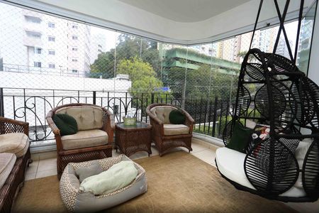 Varanda da Sala de apartamento à venda com 3 quartos, 109m² em Vila Andrade, São Paulo