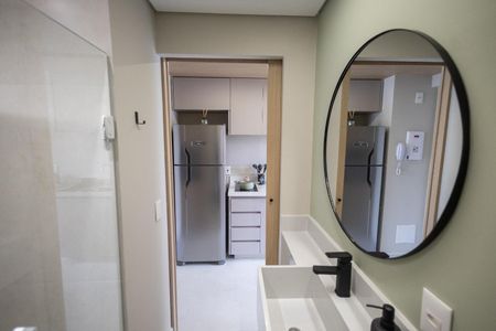 Banheiro de apartamento à venda com 1 quarto, 20m² em Indianópolis, São Paulo