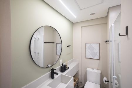 Banheiro de apartamento à venda com 1 quarto, 20m² em Indianópolis, São Paulo