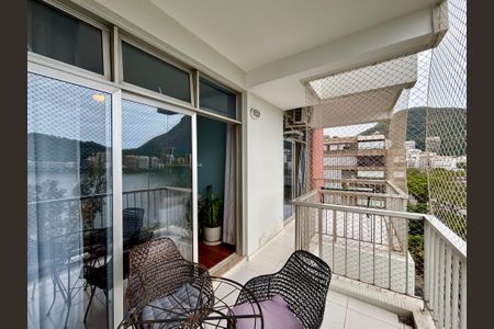 Varanda da Sala de apartamento para alugar com 3 quartos, 120m² em Lagoa, Rio de Janeiro