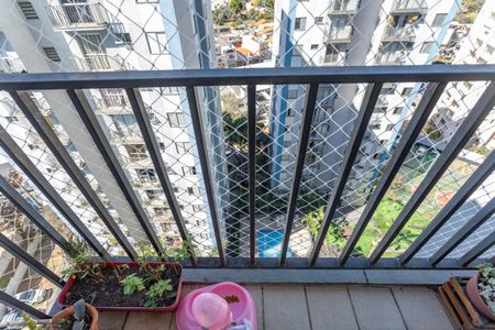 Varanda da sala de apartamento à venda com 2 quartos, 52m² em Vila Santa Luzia, Diadema